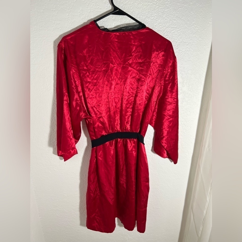 Oscar de la Renta Pink Label Red Robe - Picture 2 of 8